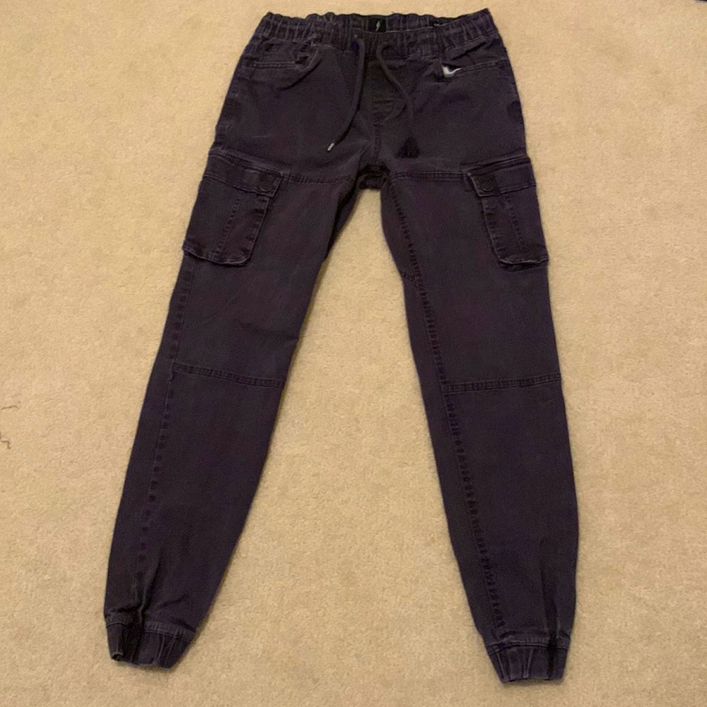 Jeaniology Black Cargo Joggers